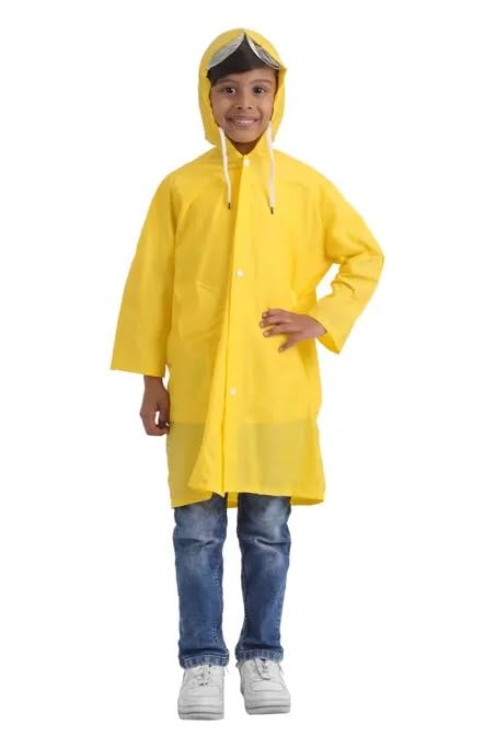 WKLOUYHE Unisex Polyester Standard Length 100% Waterproof Rainwear/Raincoat _Pack Of 01,Pink(5-6 Years) - Image 4