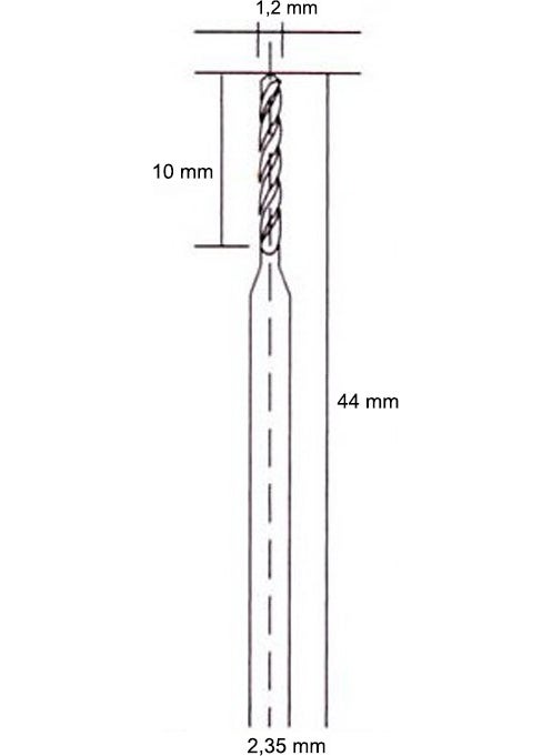 TiTi 5048 Hss Drill Bit 1.2 mm For Hobby Engraving Machines  - Image 2