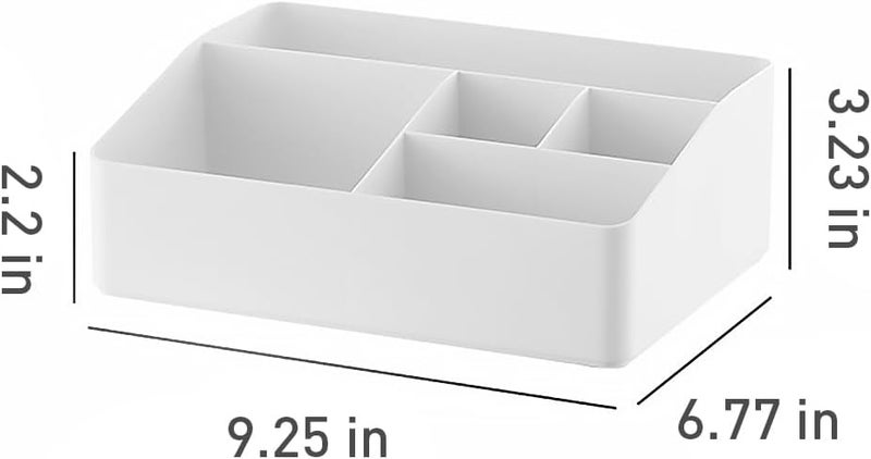 Granvela 5Compartment Desktop Organizer for Home Office and Daily EssentialsCreamy White - Image 2