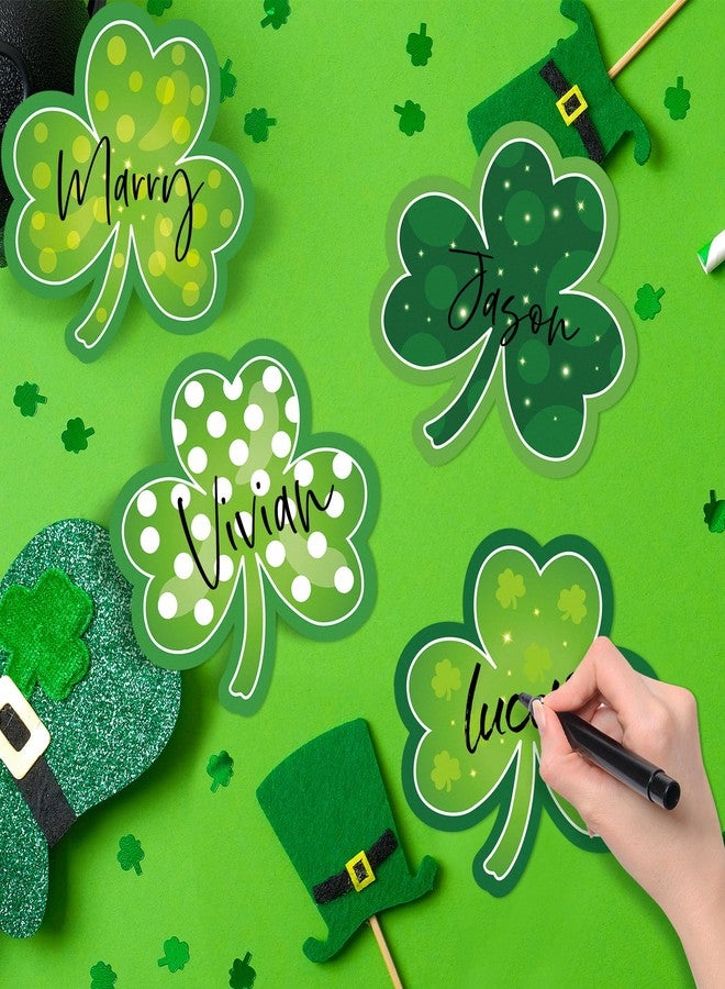 Hedeey Shamrocks Clover Cutouts for Classroom Bulletin Board Decorations,Large St. Patrick's Day Shamrock Paper Cutouts for School Office Ireland Party Supplies (6 x 6 Inch,40 Pcs) - Image 5