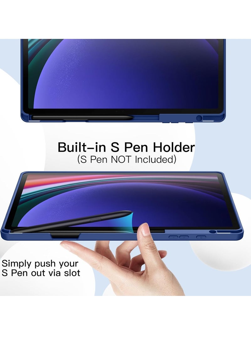 DUSALA Case for Samsung Galaxy Tab S10 Plus 12.4 Inch with S Pen Holder, Soft TPU Tri-Fold Stand Protective Tablet Cover, Support S Pen Charging, Auto Wake/Sleep - Image 3