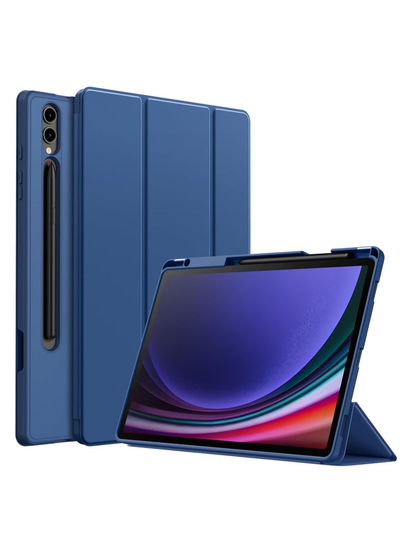 DUSALA Case for Samsung Galaxy Tab S10 Plus 12.4 Inch with S Pen Holder, Soft TPU Tri-Fold Stand Protective Tablet Cover, Support S Pen Charging, Auto Wake/Sleep - Image 1