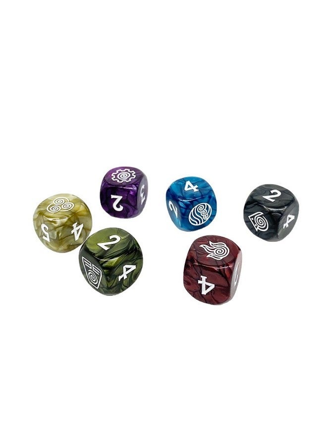 Magpie Games Dice Pack - Avatar Legends: The Roleplaying Game, 12 Six-Sided Dice Set, Engraved with Bending & Training Symbols, Pearlescent Colors, RPG Tabletop Accessory - Image 3
