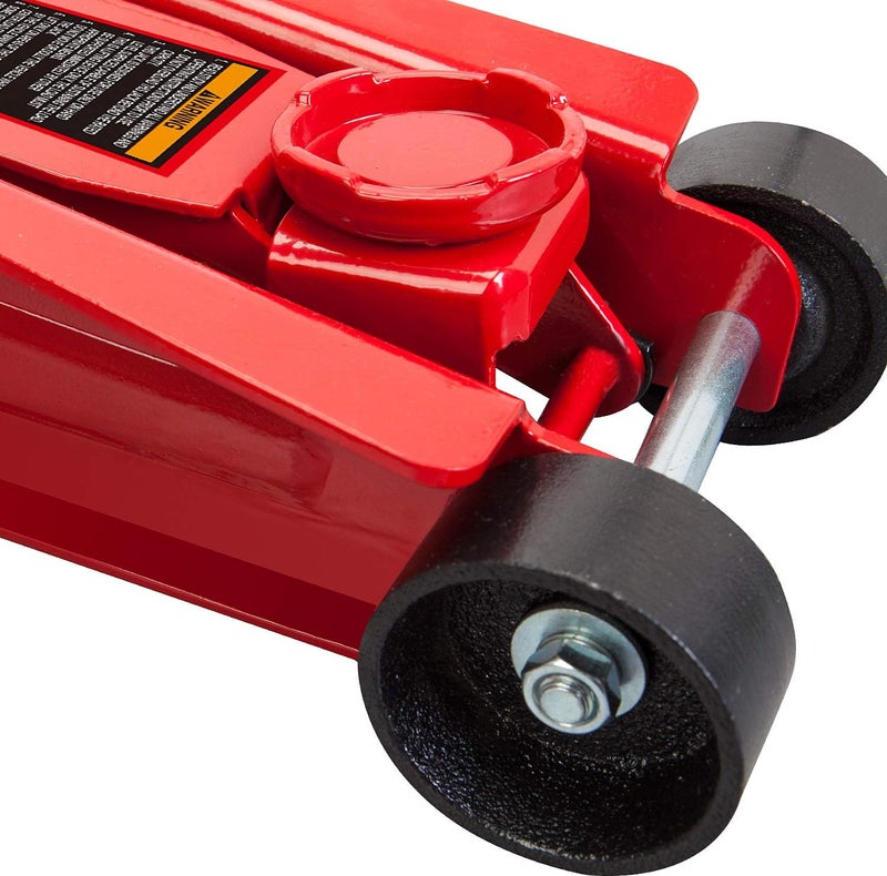BIG RED TAM825051 Torin Hydraulic Low Profile Trolley Service/Floor Jack with Single Piston Quick Lift Pump, 2.5 Ton (5,000 lb) Capacity, Red - Image 3