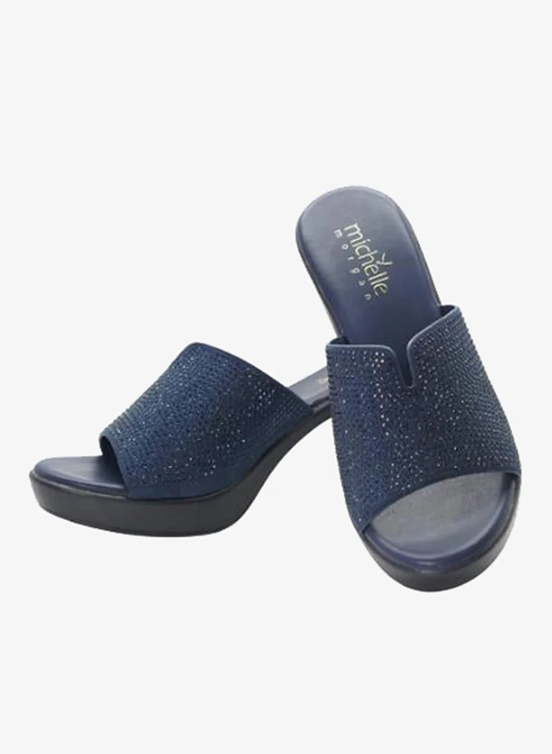 Michelle Morgan Navy 092-3082 Michelle Morgan Ladies High Heel Sandals 514RJ156 Navy for Women | Best Price UAE