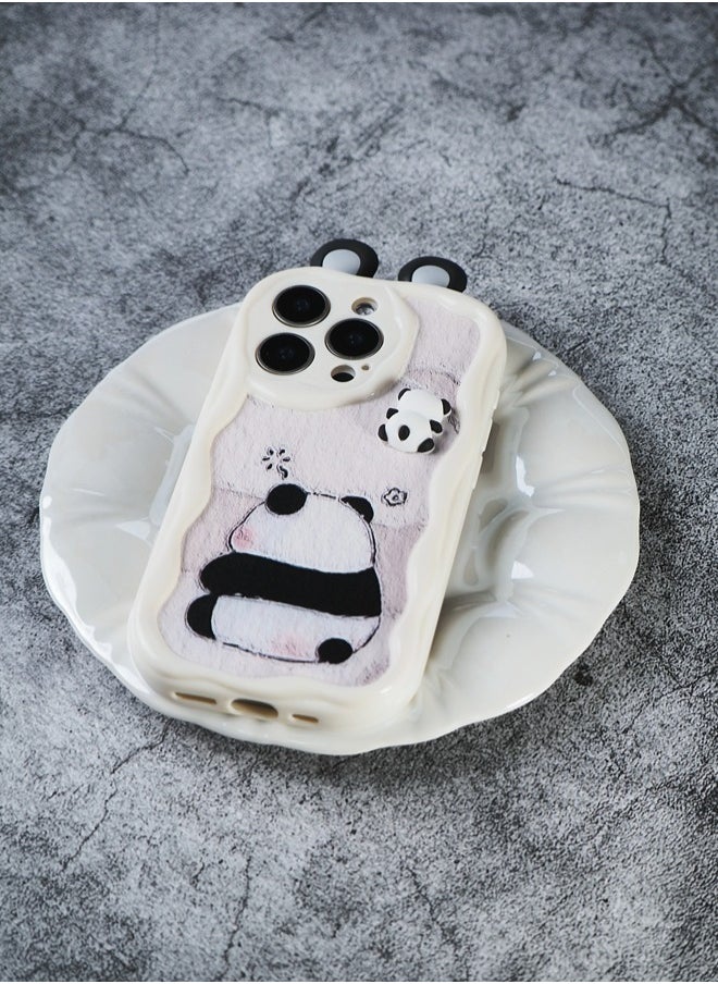 ShebSheb - Cute iPhone 14 Pro Max Case Cartoon Animal 3D Ears Wavy Edge Protector,Soft Silicone Back Phone Cover - Image 1