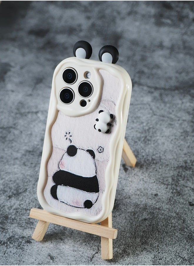 ShebSheb - Cute iPhone 14 Pro Max Case Cartoon Animal 3D Ears Wavy Edge Protector,Soft Silicone Back Phone Cover - Image 1