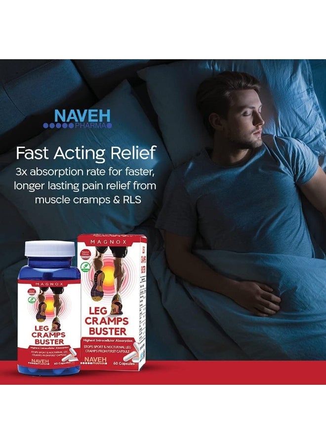 MAGNOX Leg Cramps Buster Magnesium Supplement For Muscle Cramps 380Mg Magnesium For Leg Cramps At Night, High Absorption For Muscle Pain With Vitamin E And B 3X Absorption - Image 3