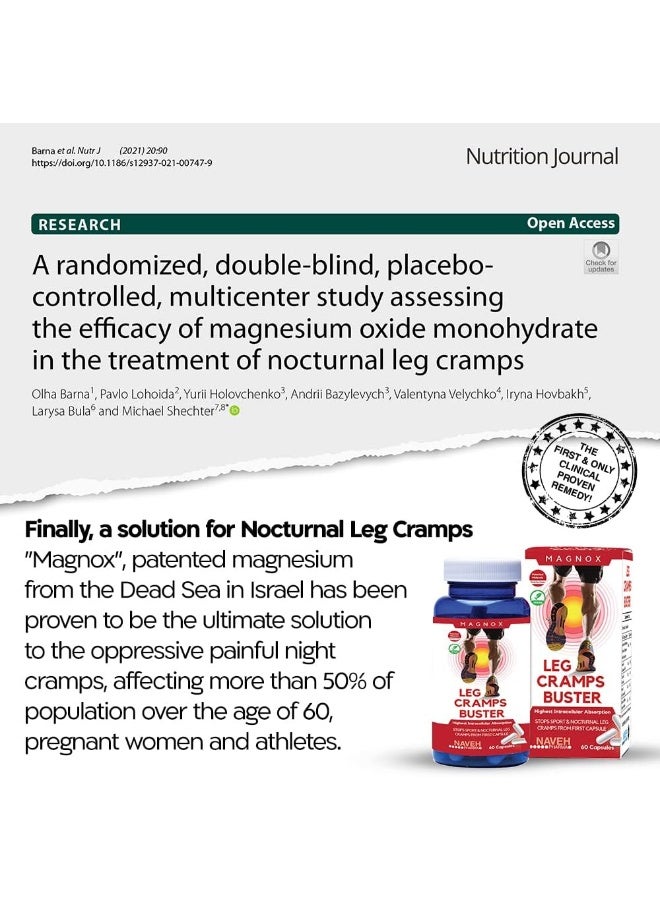 MAGNOX Leg Cramps Buster Magnesium Supplement For Muscle Cramps 380Mg Magnesium For Leg Cramps At Night, High Absorption For Muscle Pain With Vitamin E And B 3X Absorption - Image 5