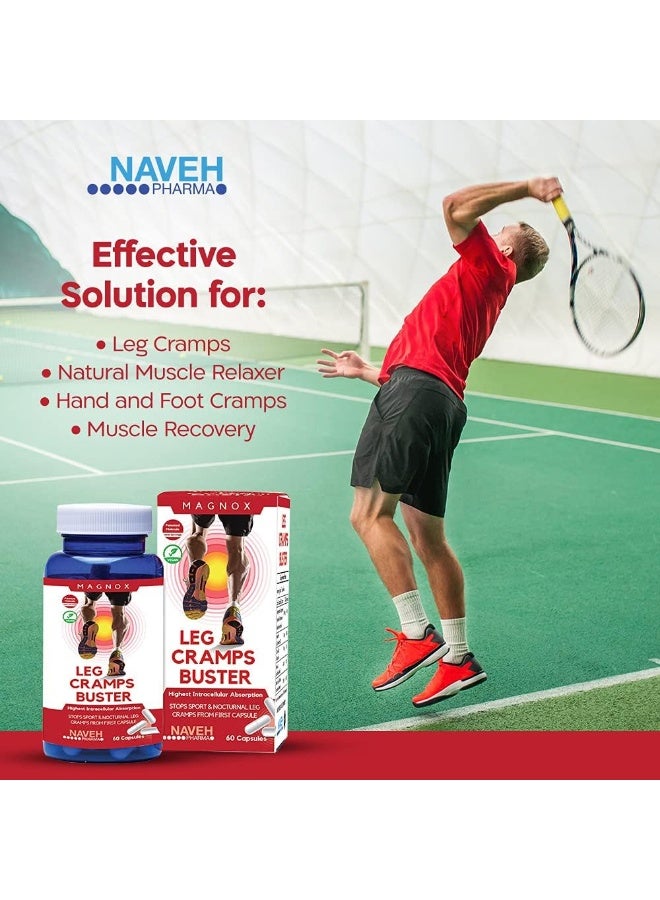 MAGNOX Leg Cramps Buster Magnesium Supplement For Muscle Cramps 380Mg Magnesium For Leg Cramps At Night, High Absorption For Muscle Pain With Vitamin E And B 3X Absorption - Image 2