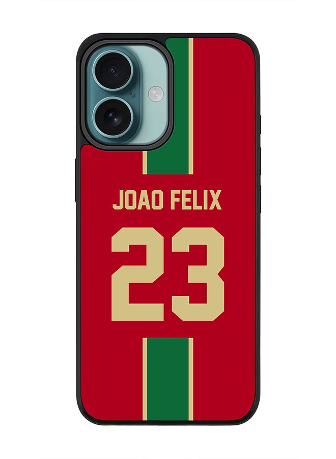 Stylizedd For iPhone 16 Case [Compatible with MagSafe] Slim Magnetic cover Phone Case iPhone 16 -Football - Portugal - Joao Felix - Image 1