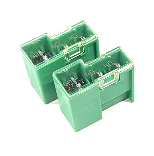 EDS 24370-C9900 24370C9900 927-9900 9279900 Compatible Replacement fuselink Fuse for Nissan Infiniti Vehicles ('03-'25). Three 40 Amp (Green) Circuits Linked in L Shaped Fuse. 925-160 925160 (2 Pack) - Image 1