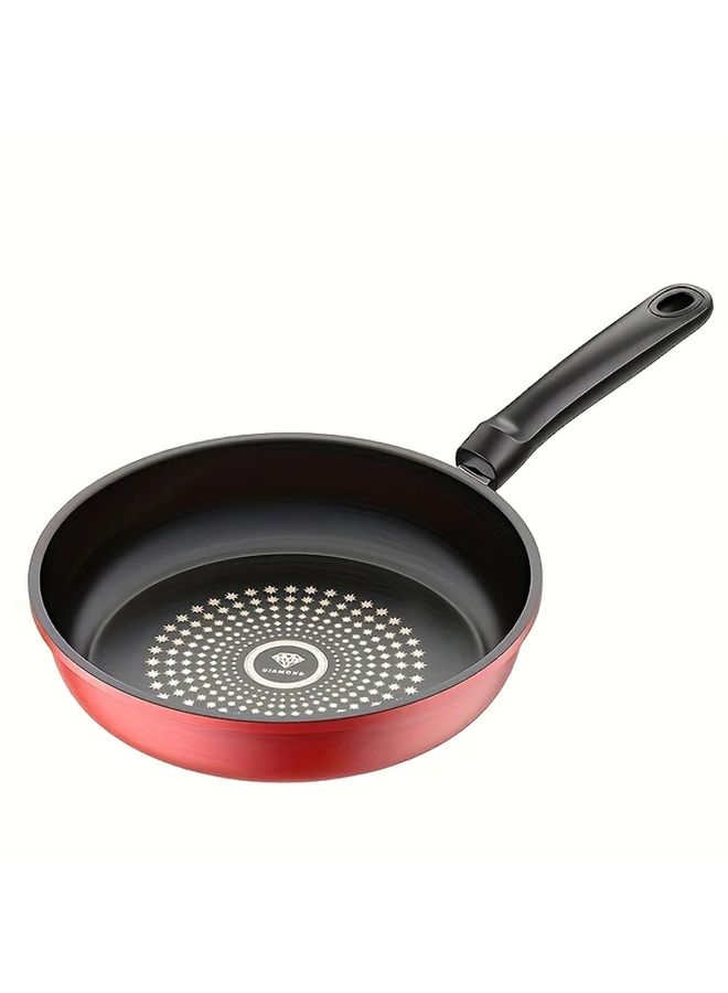 28 cm Cast Iron Non Stick Frying Pan With Lid Dishwasher Safe For Induction Gas And Electric Stove Healthy Cooking Reduces Smoke - Image 2