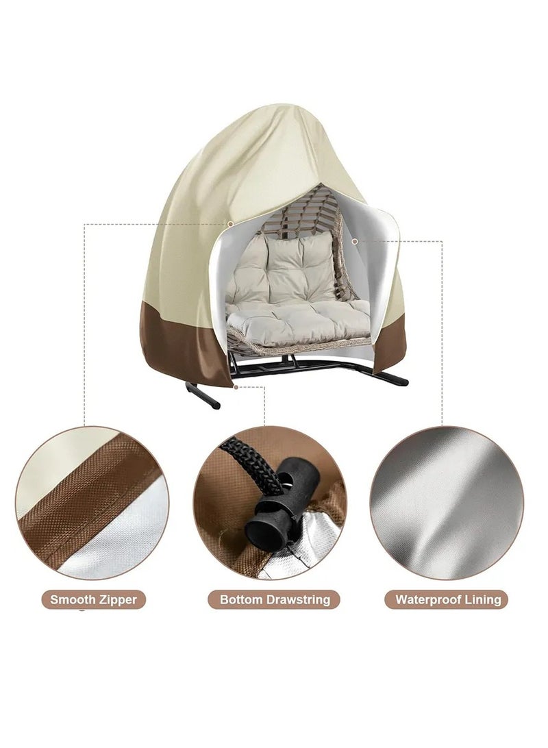 Meetion 420D Outdoor Swing Waterproof and Dust-Protected Eggshell Hanging Chair Cover Made of Durable Polyester, 230*200cm  - Image 3
