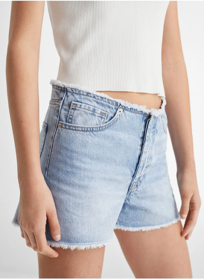 MANGO Kids Denim Shorts