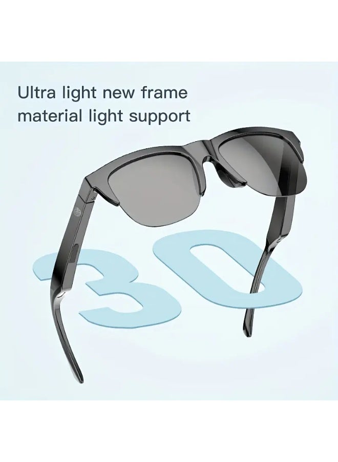 Smart Wireless V5.3 Glasses – Bluetooth Audio Sunglasses with Open-Ear Speakers, Hands-Free Calling  UV Protection – Multifunctional Smart Glasses for Outdoor  Daily Use - Image 2