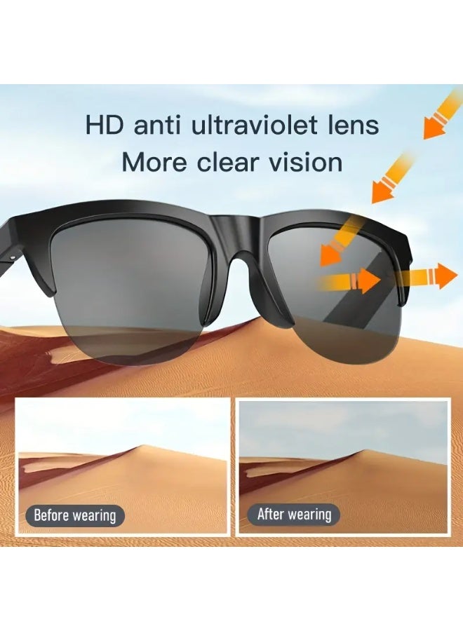 Smart Wireless V5.3 Glasses – Bluetooth Audio Sunglasses with Open-Ear Speakers, Hands-Free Calling  UV Protection – Multifunctional Smart Glasses for Outdoor  Daily Use - Image 4