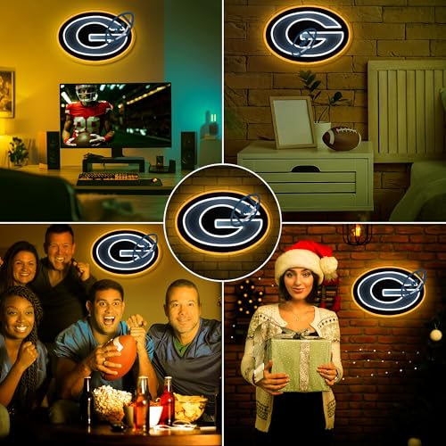 Leeitenlo Football Team Neon Sign, Cool Dimmable Light Up Football Team Green Neon Wall Decor Art USB Light Up Sign Gift Bedroom Man Cave Game Room Home Bar Party Shop Decoration for Kids Boys Birthday Christmas Gift (Paker) - Image 5