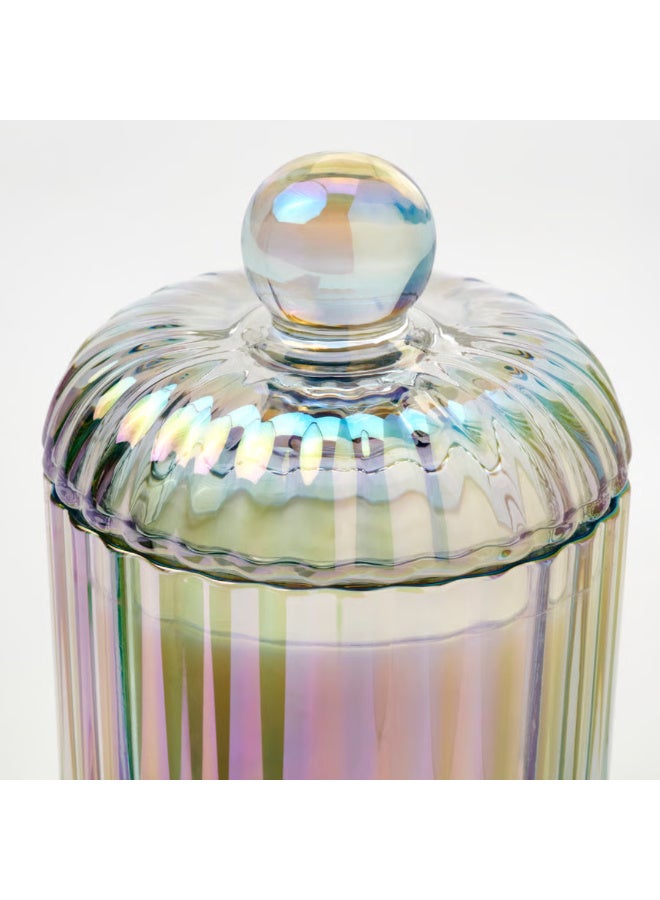 Scented Candle in Glass with Lid, 2 Wicks, Rose and Carnation Mother-of-Pearl, 50 Hours, Pearlescent Decorative Candle Jar, Romantic Floral Home Fragrance and Reusable Storage Container - Image 2