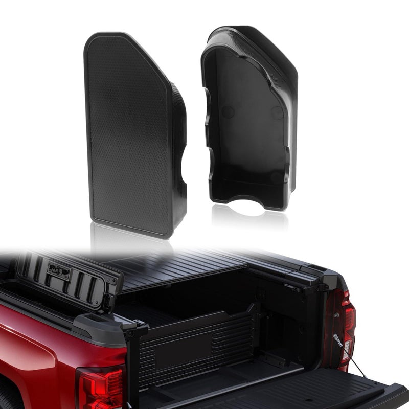 Bed Rail Stake Pocket Covers Compatible with 20142018 GMC Sierra 1500Chevy Silverado 1500 20152019 SilveradoSierra 25003500HD Rear Truck Covers Stake Holes Cap Plugs Set of 2
