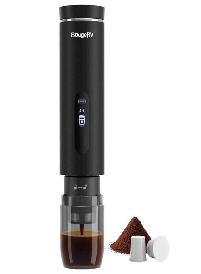 BougeRV Portable Drip Coffee Maker Compatible with K Cup & Ground Coffee, Electric Car Coffee Machine Self-Heating LCD Display USB-C for Travel, Bussiness Trips, Hotel, Camping, Office, Outdoors - Image 1