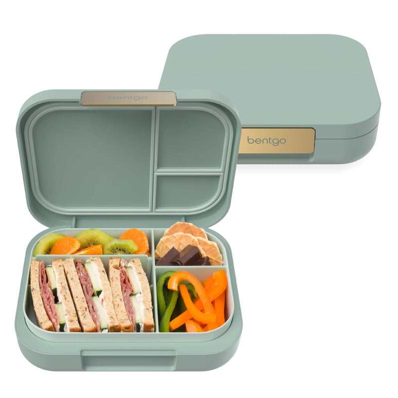 Bentgo Modern - Adult & Teen Bento Lunch Box; 3-4 Compartments, Leak-Resistant, 5.5 Cup Capacity/44 fl oz, Improved Locking Clips, Reusable, BPA-Free, Dishwasher/Microwave Safe Tray (Mint Green) - Image 1