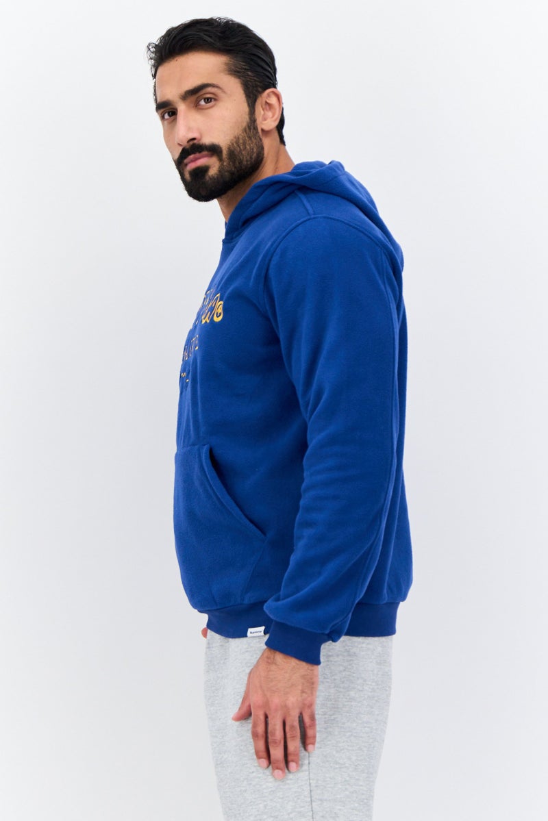 Gotcha سويت شيرت رجالي بقلنسوة بأكمام طويلة مطرزة، مجموعة زرقاء - Image 2