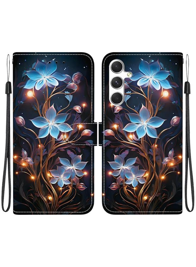 اس-توب جراب لهاتف Samsung Galaxy S23 FE 5G، جراب هاتف جلدي برسومات ملونة وملمس كريستالي - Image 1