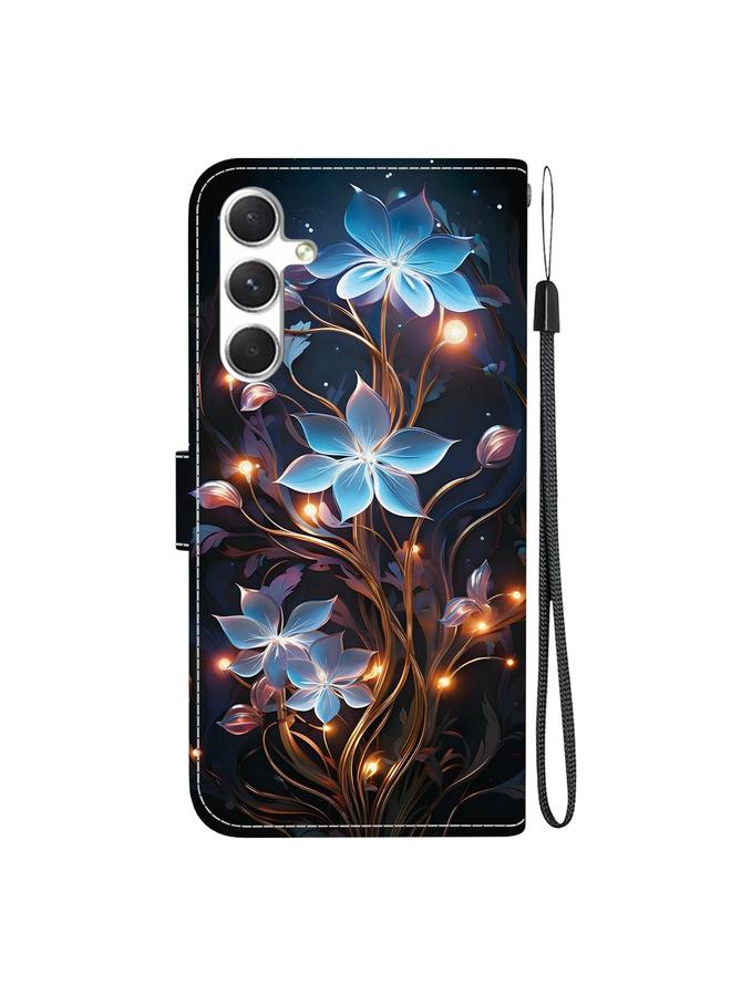 اس-توب جراب لهاتف Samsung Galaxy S23 FE 5G، جراب هاتف جلدي برسومات ملونة وملمس كريستالي - Image 3