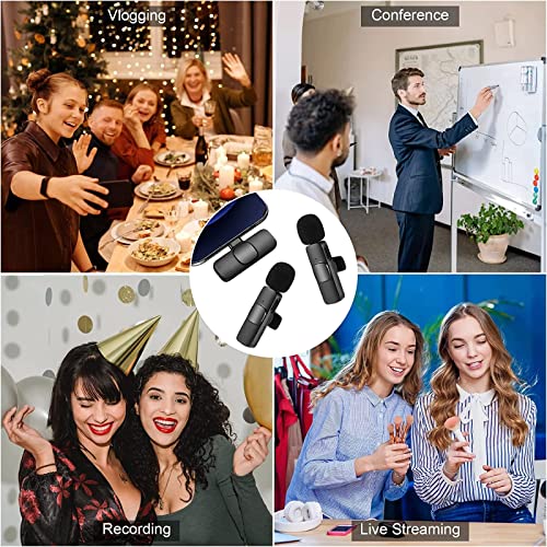 Careflection Dual Receivers (2 - Mics, 1 Input) Wireless Collar Microphone Lavalier Mic Plug n Play Mike - Vlog Interview Live Stream for iOS iPhone, All Android Tablets Any Type C - Image 5