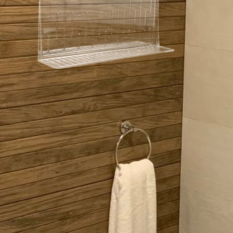 🏠 مجموعة رفوف عائمة حديثة للحمام تصميم مستطيل سهلة التركيب مناسبة للمنزل - Image 4