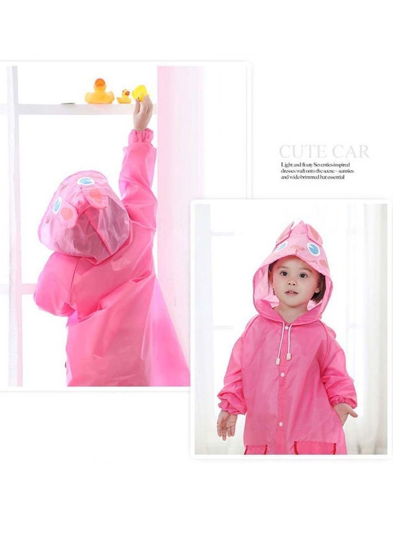 NIBEMINENT Children's raincoats, Cartoon Kids Rain Jacket, Boys Girls Hooded Poncho Outdoors Transparent Raincoat Student Suit Waterproof Durable Windbreaker - Image 2