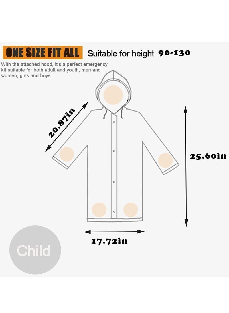 NIBEMINENT Children's raincoats, Cartoon Kids Rain Jacket, Boys Girls Hooded Poncho Outdoors Transparent Raincoat Student Suit Waterproof Durable Windbreaker - Image 4