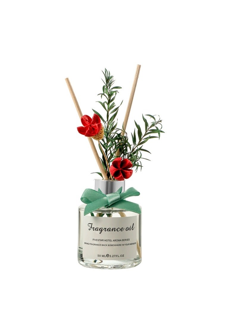 LONGFINE Flower Reed Diffuser Set Scent Diffuser With Sticks Home Fragrance Flower Diffuser For Home Office Bathroom Shelf Decor Ebony Rose Scented 50ml 