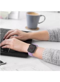 Wozlo Apple Watch 1, 2, 3, 4, 5, 6, 7, 8, Se Silicone Band Strap - S-M Size 38/40/41MM - Lavender  - Image 2