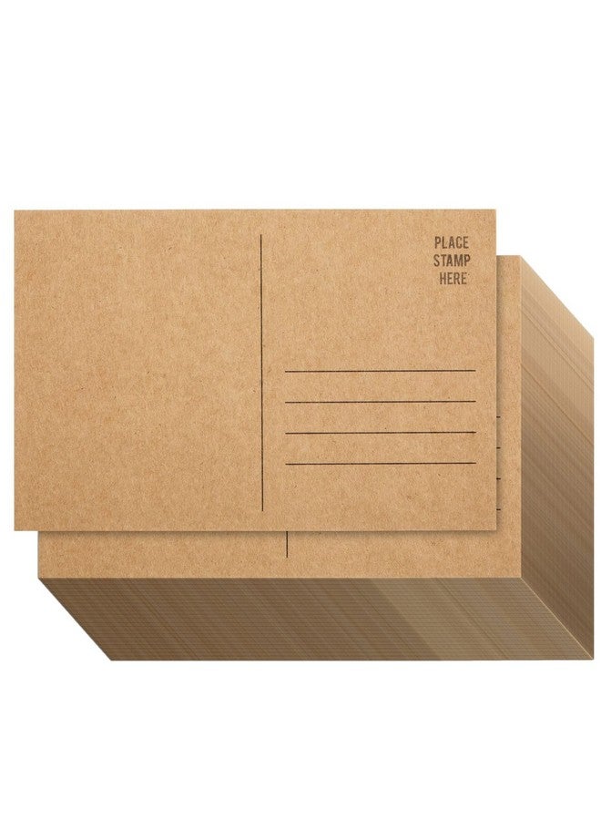 Sustainable Greetings 100 Pack Bulk Kraft Paper Blank Postcards For Mailing Wedding Diy Arts And Crafts 350Gsm (4 X 6 In) - Image 1