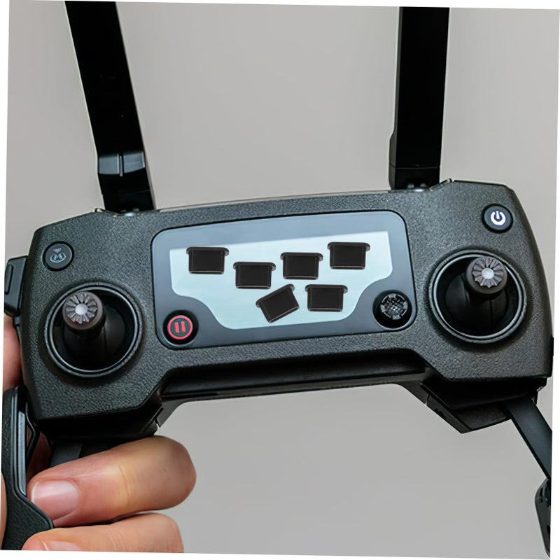 6 Pcs Type C Port Dust Protective Cover Black Easy Install Remote Control Protector - Image 4