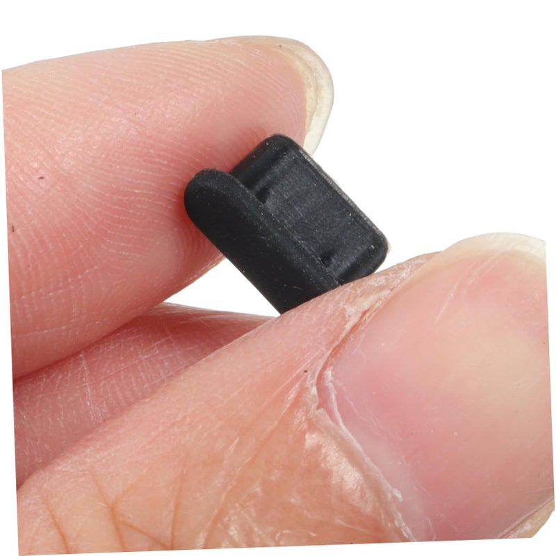 6 Pcs Type C Port Dust Protective Cover Black Easy Install Remote Control Protector - Image 5