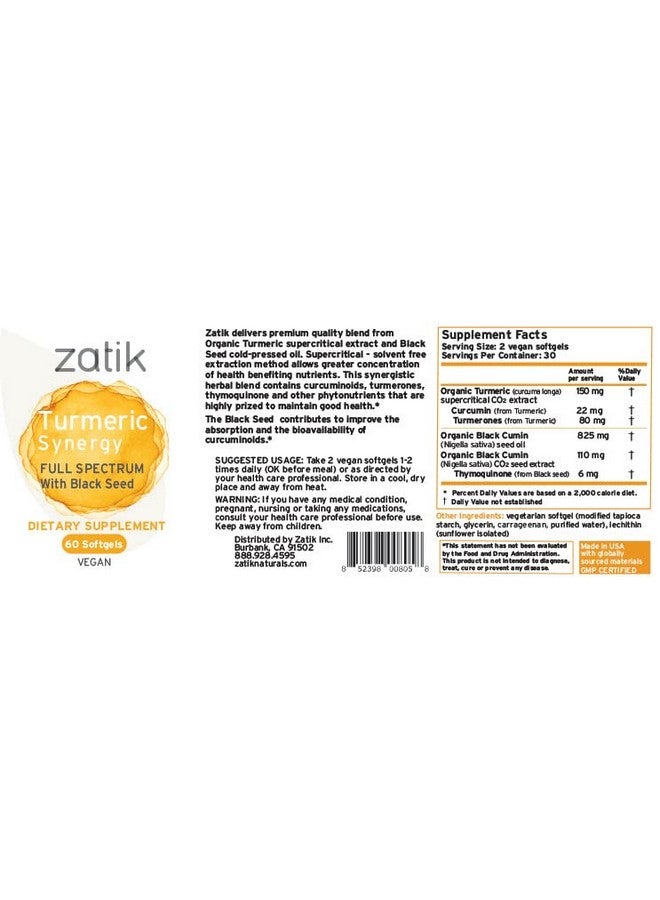 zatik Organic Turmeric With Black Seed Extract 1 Fz - Image 3