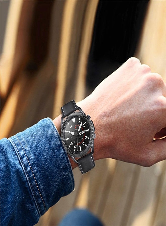 DEALELE Bezel Cover Compatible with Samsung Galaxy Watch Ultra 47mm (2025/2024) / Galaxy 3 45mm, Wave-Texture Stainless Steel Metal Bezel Ring Adhesive Cover Anti Scratch Protector Accessory, Black - Image 5