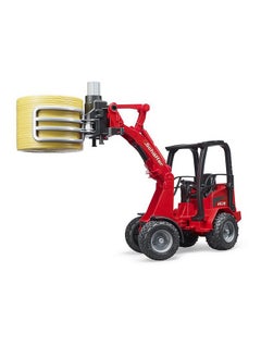 Bruder Schaeffer Compact Loader 2034 W Bale Gripper And Bale  - Image 3