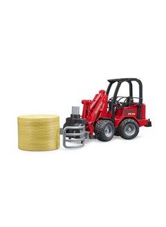 Bruder Schaeffer Compact Loader 2034 W Bale Gripper And Bale  - Image 4