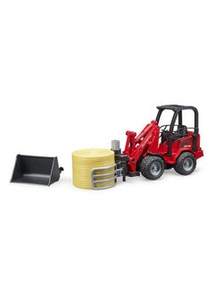 Bruder Schaeffer Compact Loader 2034 W Bale Gripper And Bale  - Image 1