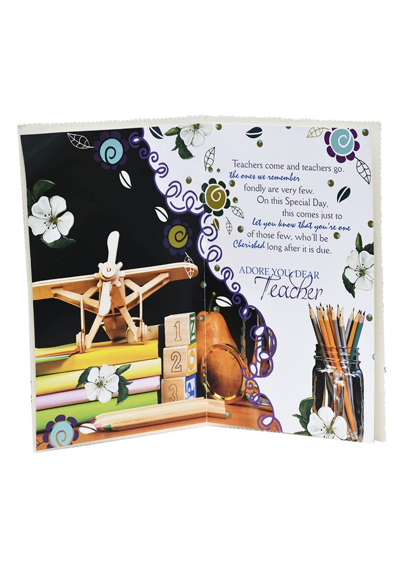 Saugat Traders Saugat Traders Best Gift for Teacher - Greeting Card with Crystal Ganesha Showpiece and Chocolate Box - Teachers Day Gift for Sir, Principal Mam - Birthday Gift for Teacher  - Image 3