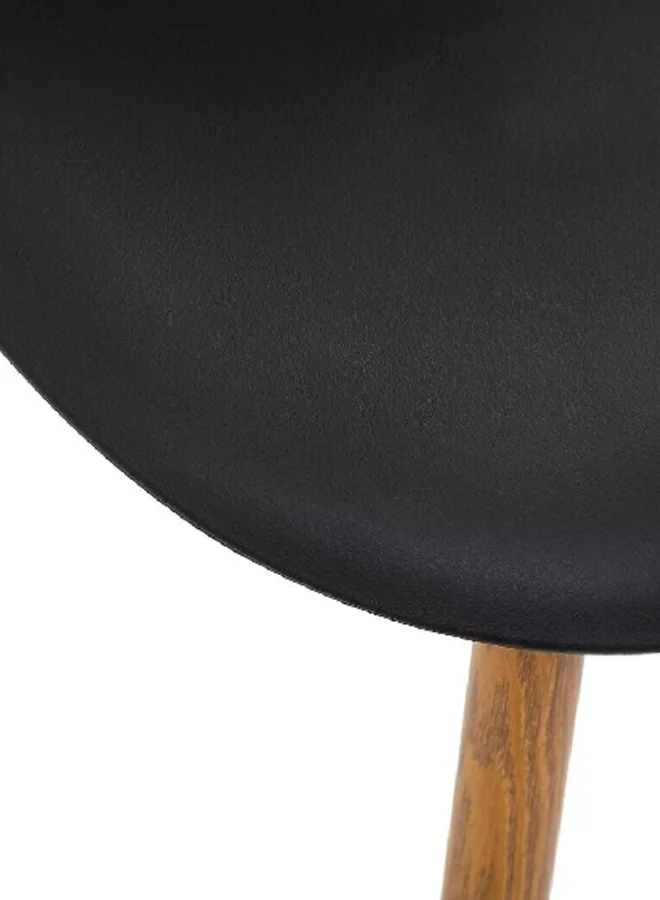 atmosphera Taho Contemporary Design Polypropylene Dining Chair Black and Brown 86 x 52 x 46 cm 157268I