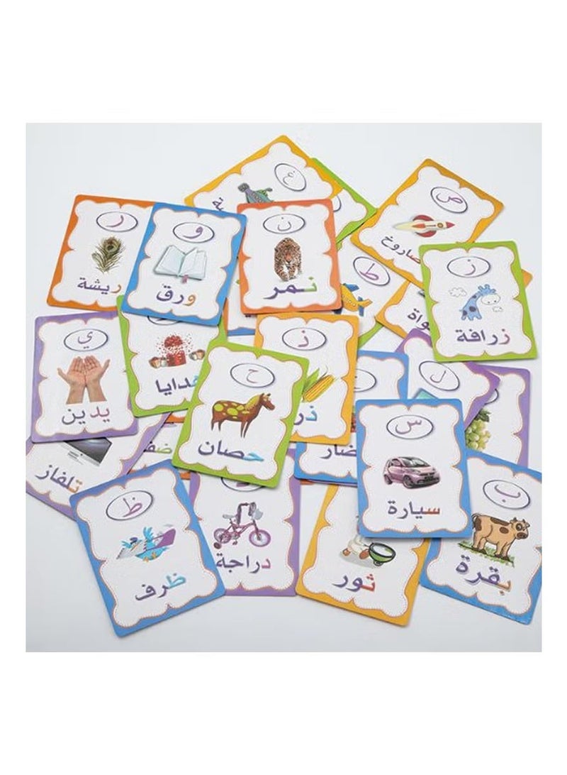 28 PCS Arabic Alphabet Flashcards, Double Sided Arabic Alphabets Flash Card, Colorful Early Word Education Toys Learning Resource Interactive Set with Marker Pen for Practicing, Writing - Image 4