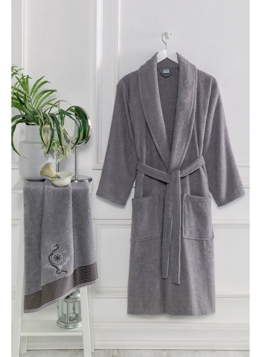 Mirza Home Men's Bath Robe Set with Towels 100 Cotton Bathrobe