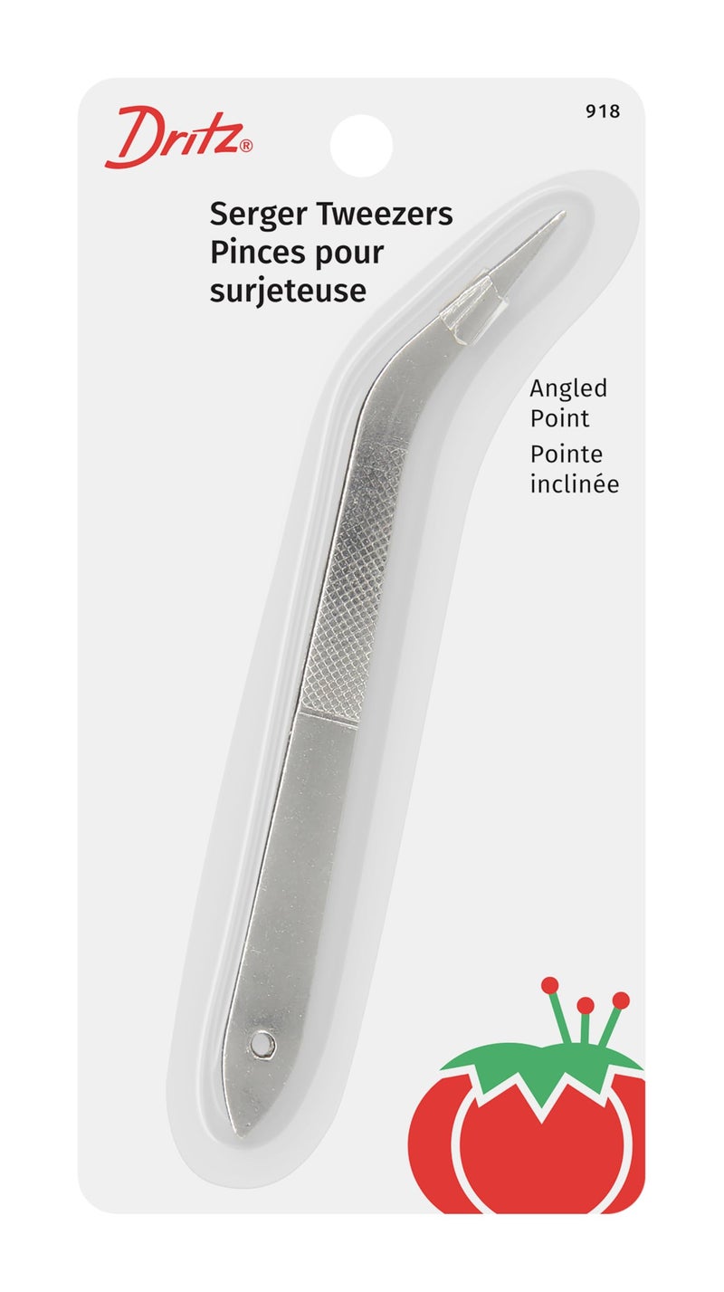 Dritz 918 Serger Tweezers, Silver, 5 inches - Image 1