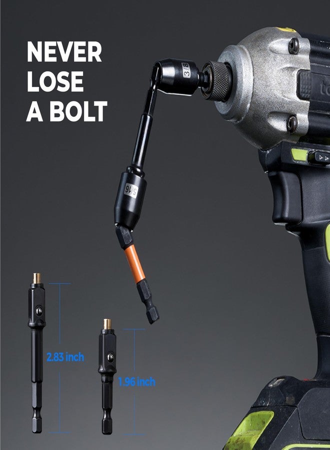 toolant Detachable Nut Driver Set, Magnetic SAE Nut Driver, 1/4'' 5/16'' 3/8'' 7/16'' 1/2'' - Image 5