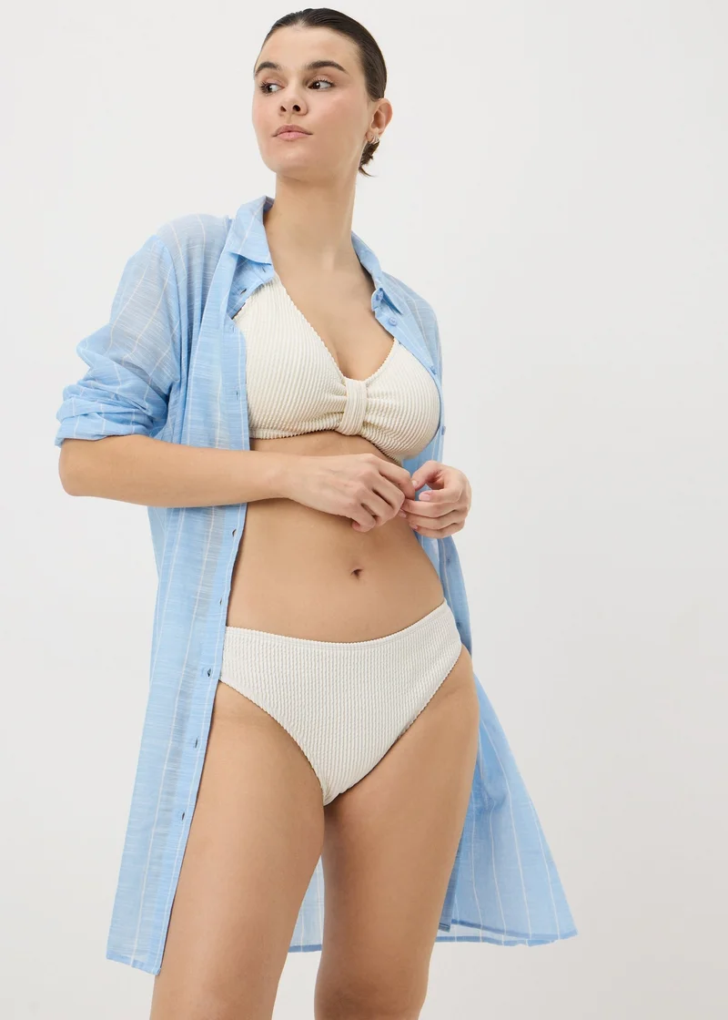 ماتلان Blue Stripe Beach Shirt